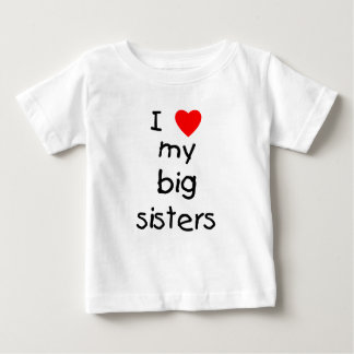 T-shirt Pour Bébé J'Aime Mes Grandes Soeurs
