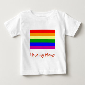 T-shirt Pour Bébé J'aime mes mamans/Gay pride