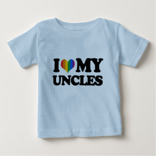 T-shirt Pour Bébé J'aime mes oncles