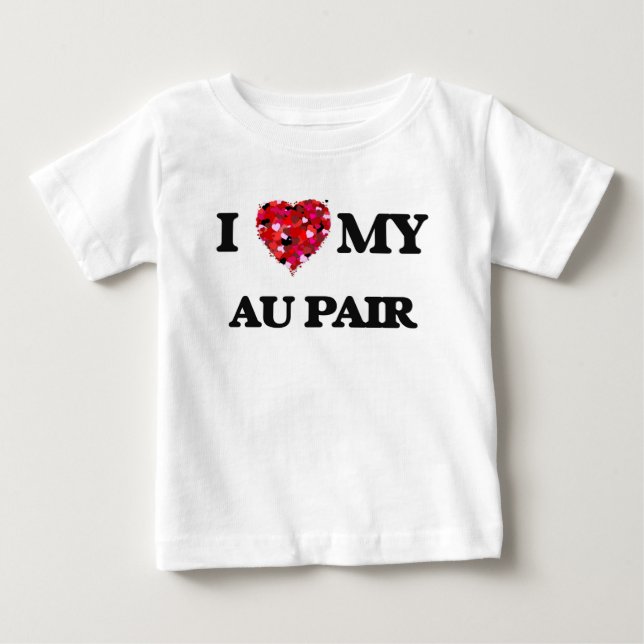 T-shirt Pour Bébé J'aime mes paires d'Au (Devant)