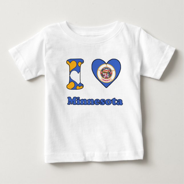 T-shirt Pour Bébé J'aime Minnesota (Devant)