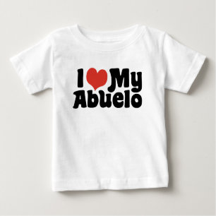 T-shirt Pour Bébé J'Aime Mon Abuelo