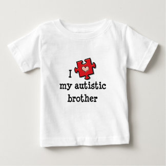 T-shirt Pour Bébé J'Aime Mon Autiste Frère Infant Tee