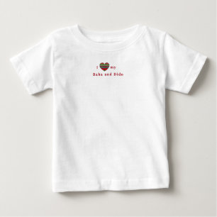 T-shirt Pour Bébé J'aime mon baba et Dido