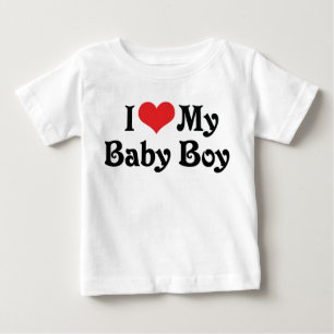 T-shirt Pour Bébé J'aime mon bébé garçon