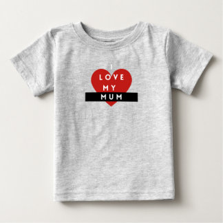 T-shirt Pour Bébé J'aime mon bébé maman t-shirt
