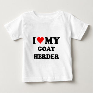 T-shirt Pour Bébé J'aime mon berger de chèvre