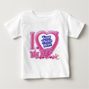 T-shirt Pour Bébé J'aime mon BFF rose/violet
