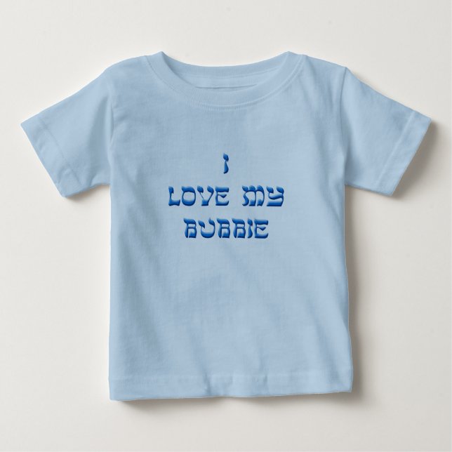 T-shirt Pour Bébé J'aime mon Bubbie et Zeyde (Devant)