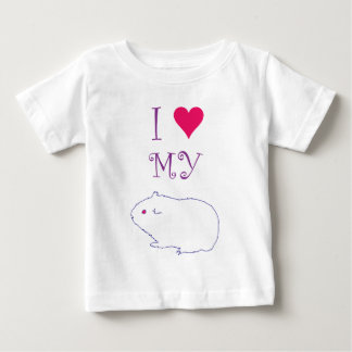T-shirt Pour Bébé J'aime mon cochon de Guinée