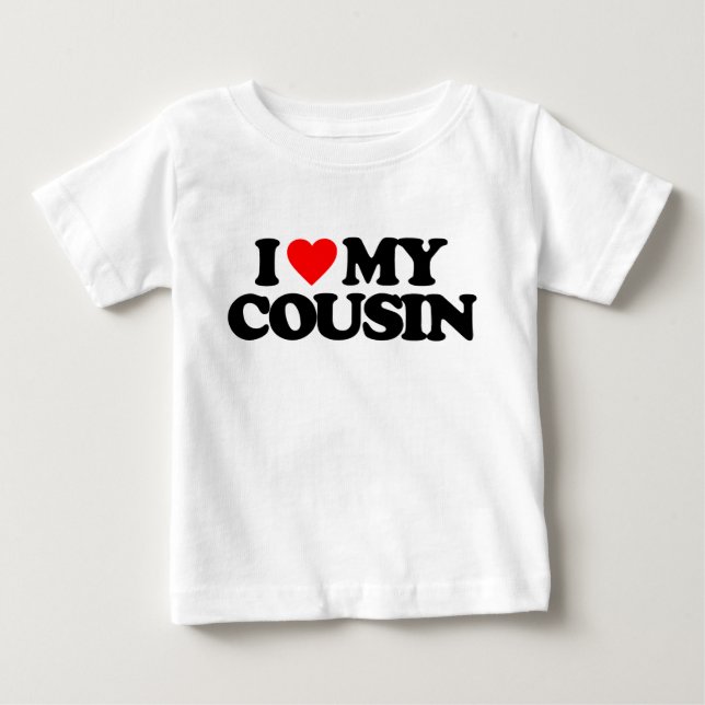 T-SHIRT POUR BÉBÉ J'AIME MON COUSIN (Devant)