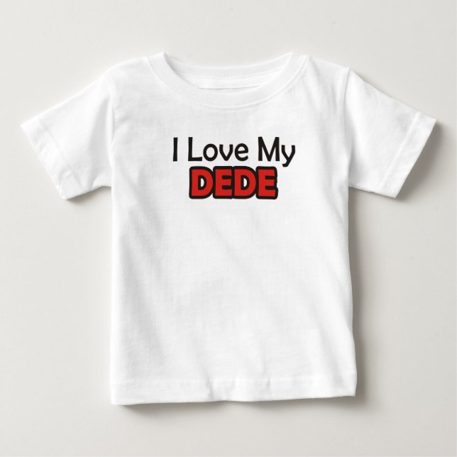 T-shirt Pour Bébé J'aime mon Dede (Devant)