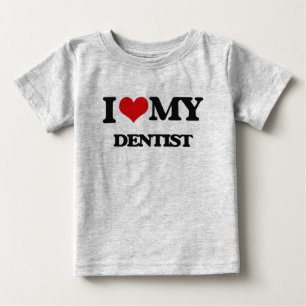 T-shirt Pour Bébé J'aime mon dentiste