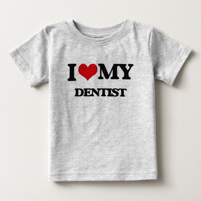T-shirt Pour Bébé J'aime mon dentiste (Devant)