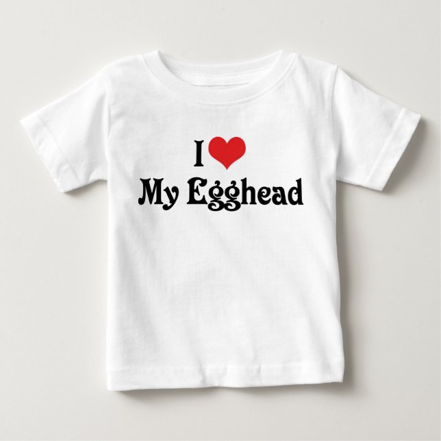 T-shirt Pour Bébé J'aime mon Egghead (Devant)