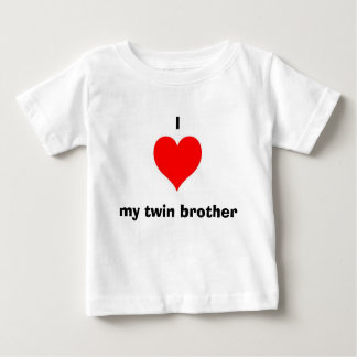 T-shirt Pour Bébé J'aime mon frère jumeau