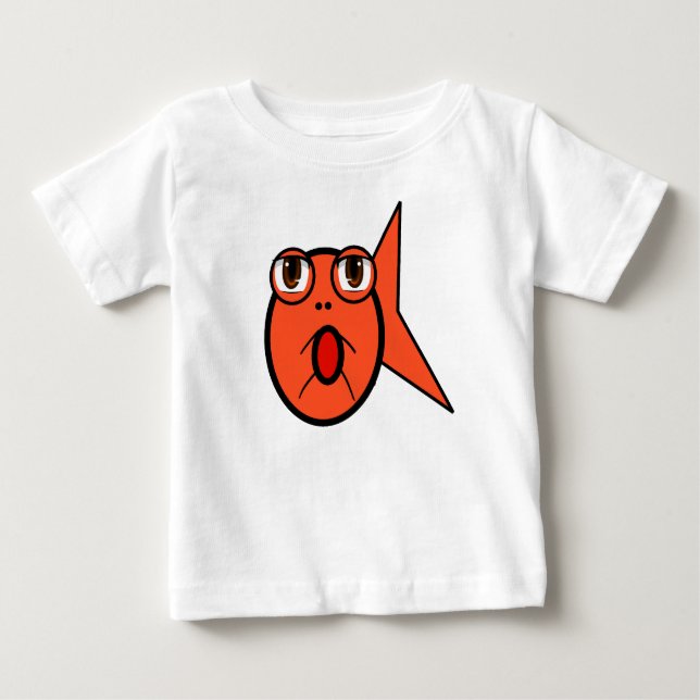 T-shirt Pour Bébé J'aime mon Gold Fish (Devant)