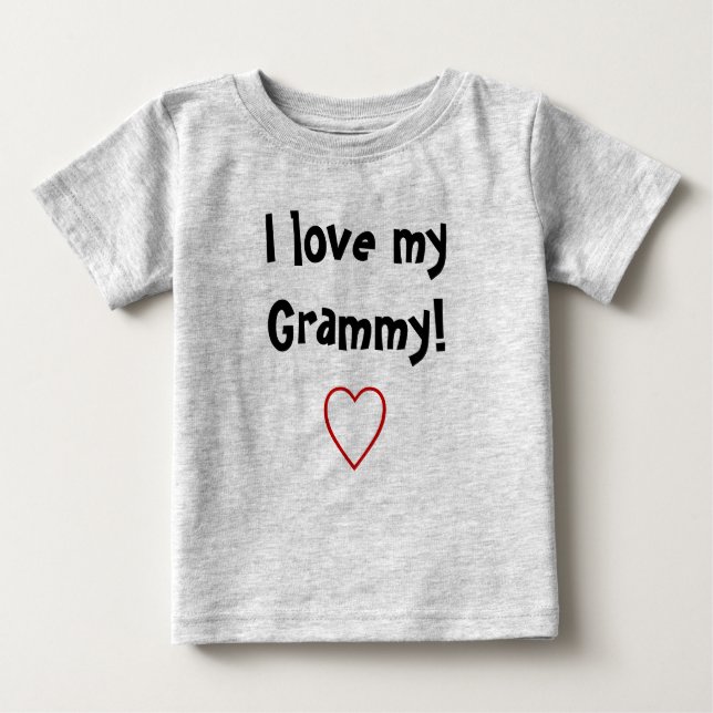 T-shirt Pour Bébé J'aime mon Grammy (Devant)