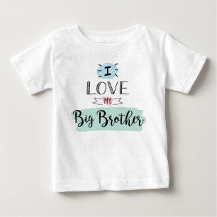 T-shirt Pour Bébé J'aime mon grand frère mignon