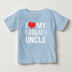 T-shirt Pour Bébé J'Aime Mon Grand Oncle