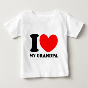 T-shirt Pour Bébé J'aime mon grand-papa