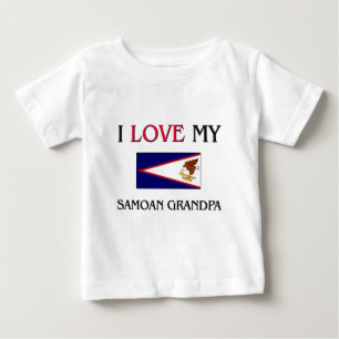 T-shirt Pour Bébé J'aime mon grand-papa Samoan