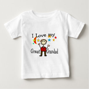T-shirt Pour Bébé J'Aime Mon Grand-Père