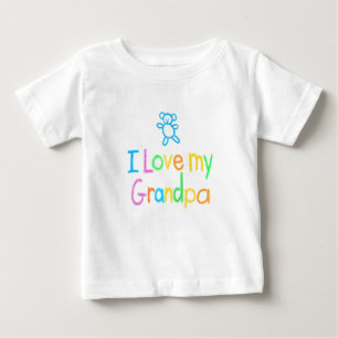 T-shirt Pour Bébé J'aime mon grand-père
