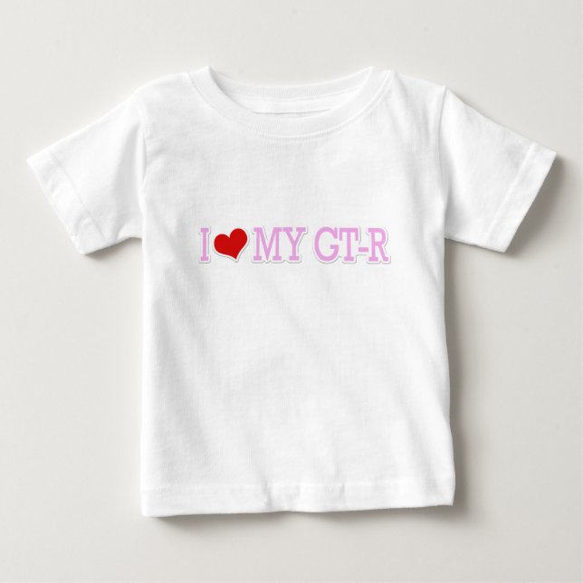 T-shirt Pour Bébé J'aime mon GTR - Rose (Devant)