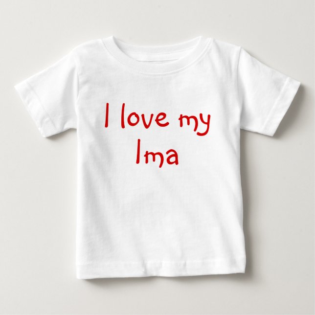 T-shirt Pour Bébé J'aime mon Ima (Devant)