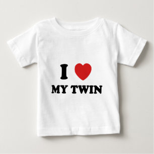 T-shirt Pour Bébé J'aime mon jumeau