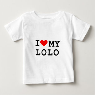 T-shirt Pour Bébé J'aime mon lolo. C'est plus d'amusement aux