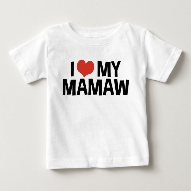 T-shirt Pour Bébé J'Aime Mon Mamaw (Devant)