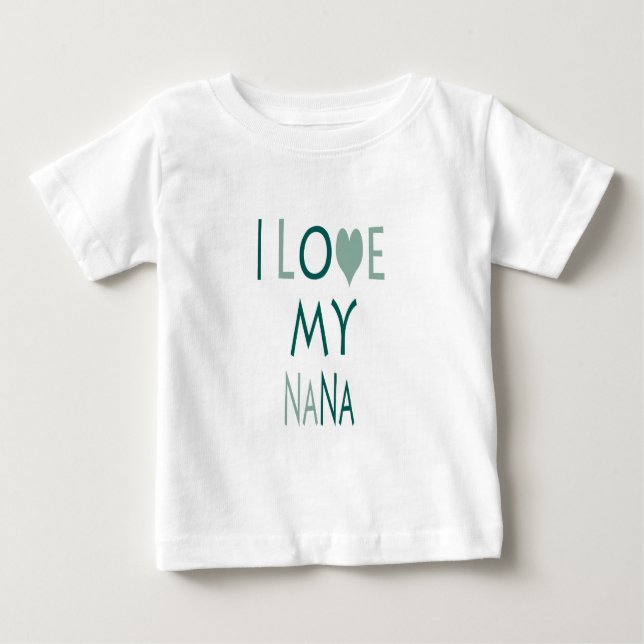 T-shirt Pour Bébé J'Aime Mon Nana Toddler Tee (Devant)
