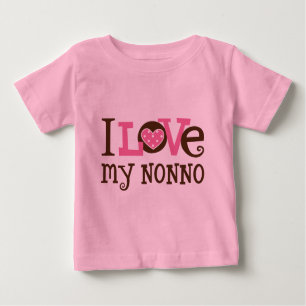 T-shirt Pour Bébé J'aime mon Nonno
