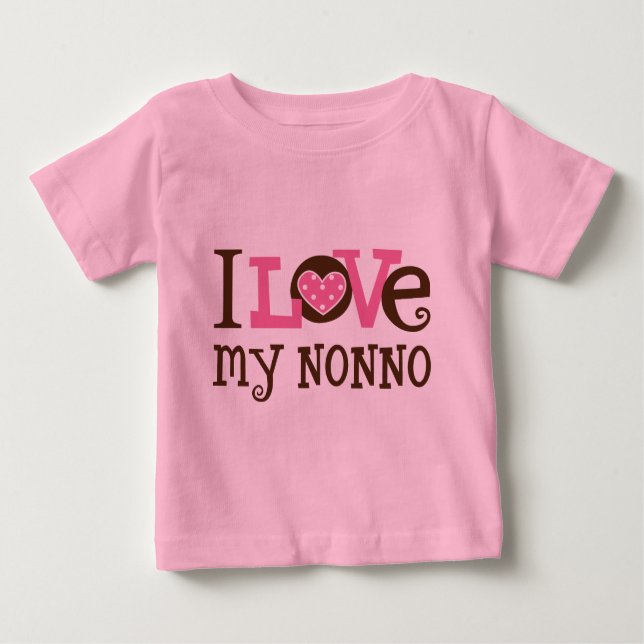 T-shirt Pour Bébé J'aime mon Nonno (Devant)
