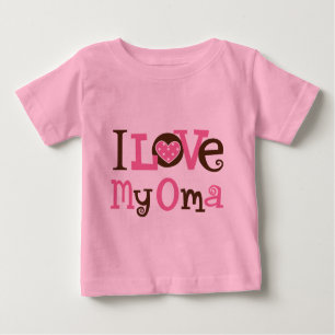 T-shirt Pour Bébé J'aime mon Oma