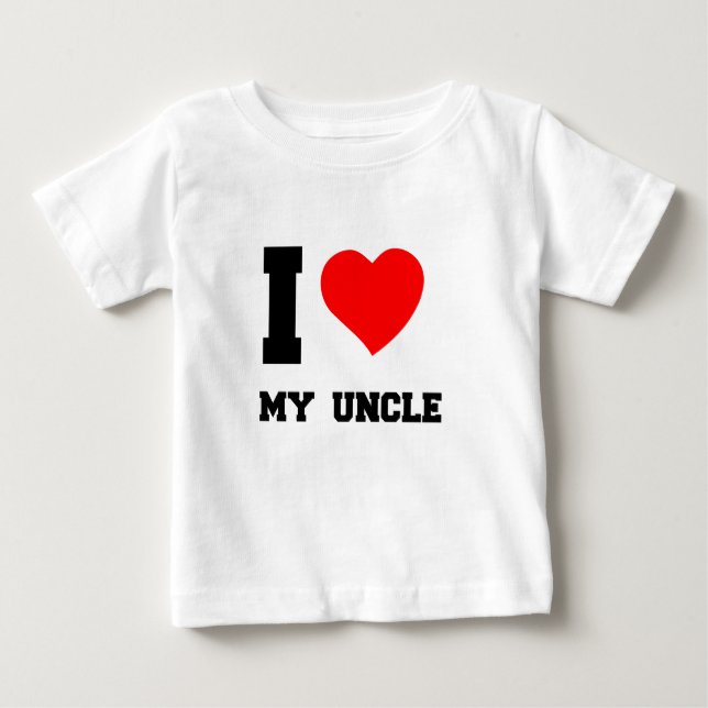 T-SHIRT POUR BÉBÉ J'AIME MON ONCLE (Devant)