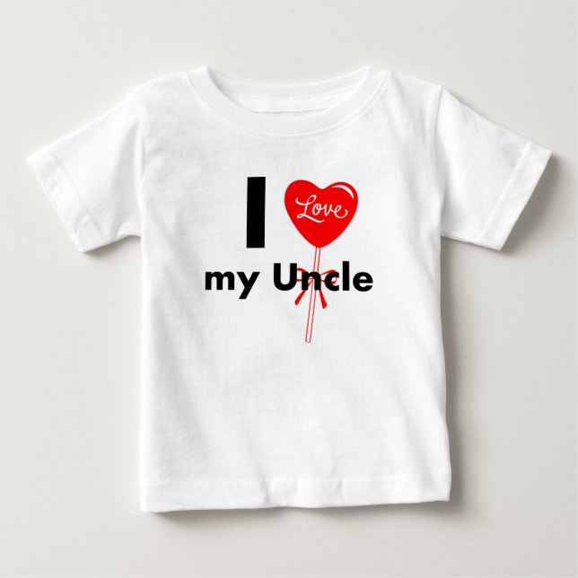 T-shirt Pour Bébé J'aime mon oncle (Devant)