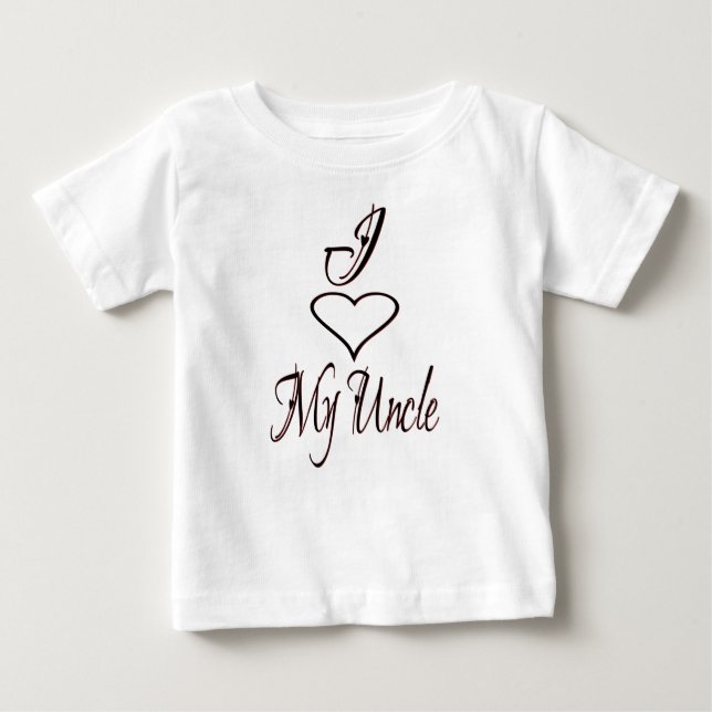 T-shirt Pour Bébé J'Aime Mon Oncle (Devant)