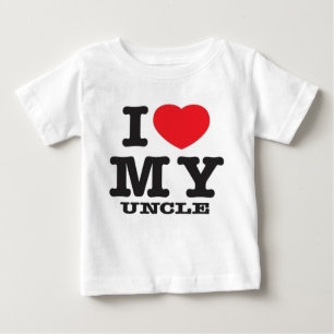 T-shirt Pour Bébé J'aime mon oncle (embardée et diffusion en direct