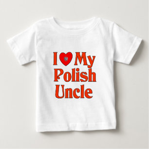 T-shirt Pour Bébé J'aime mon oncle polonais