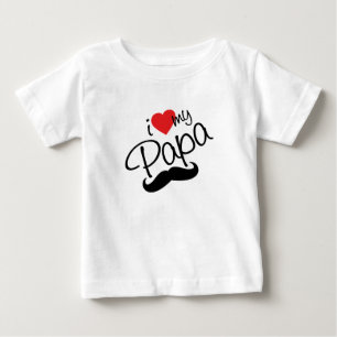 T-shirt Pour Bébé J'aime mon papa