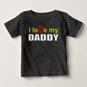 T-shirt Pour Bébé J'aime mon papa