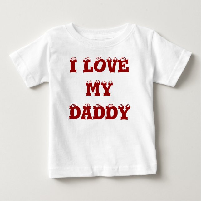 T-SHIRT POUR BÉBÉ J'AIME MON PAPA (Devant)