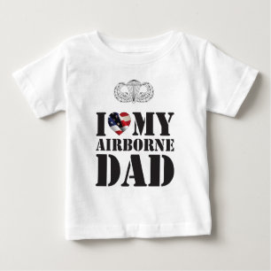 T-SHIRT POUR BÉBÉ J'AIME MON PAPA AÉROPORTÉ