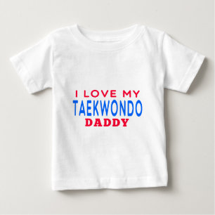 T-shirt Pour Bébé J'aime mon papa du Taekwondo