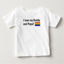 J'aime mon papa et Papa Pride Drapeau Tee