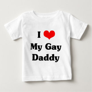 T-shirt Pour Bébé J'aime mon papa gai