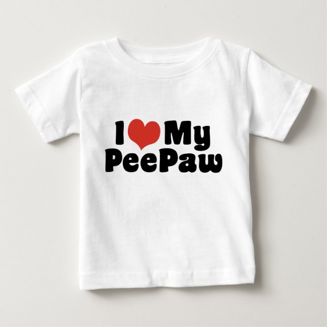 T-shirt Pour Bébé J'Aime Mon PeePaw (Devant)